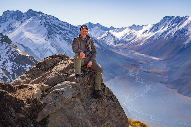 New Zealand bull tahr hunting trophy