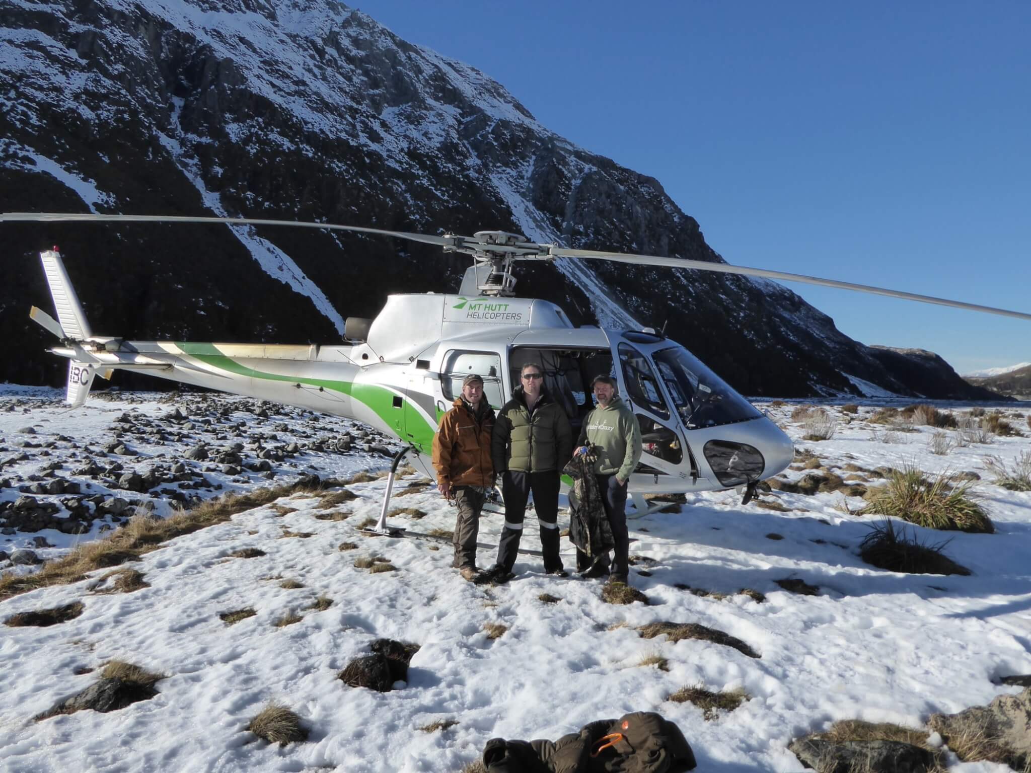Helicopter over the Southern Alps