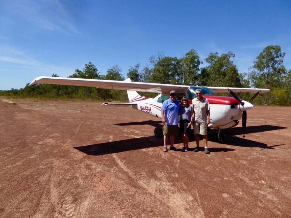 Charter plane on the bush airstrip