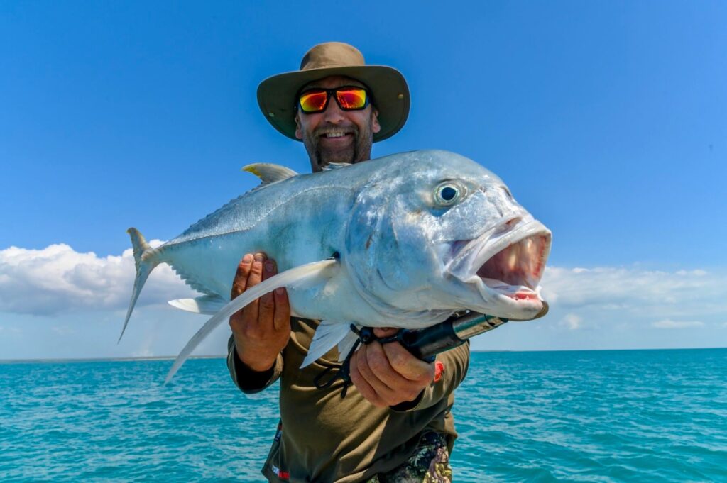 Giant trevally caught off the coast