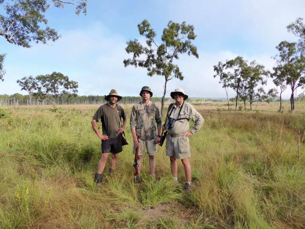 Hunting party in open savanna, Northern Territory