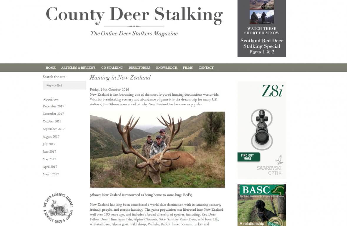 county deer stalker magazine image
